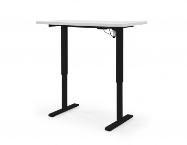 Design Plus Studio Kuchni & Salon Meblowy | B54 biurko z funkcją regulacji wysokości, blat - biały, stelaż - czarny (2p1szt) | 5905248137509