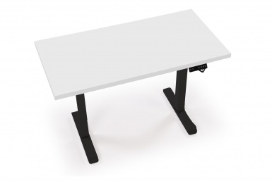 Design Plus Studio Kuchni & Salon Meblowy | B54 biurko z funkcją regulacji wysokości, blat - biały, stelaż - czarny (2p1szt) | 5905248137509