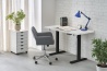 Design Plus Studio Kuchni & Salon Meblowy | B54 biurko z funkcją regulacji wysokości, blat - biały, stelaż - czarny (2p1szt) | 5905248137509