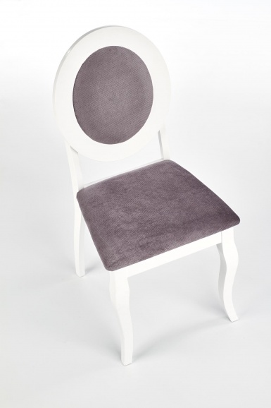 Design Plus Studio Kuchni & Salon Meblowy | BAROCK krzesło biały / popielaty (1p2szt) | 2010001178897