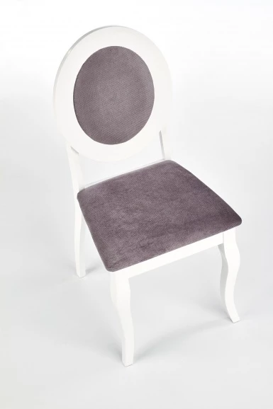 Design Plus Studio Kuchni & Salon Meblowy | BAROCK krzesło biały / popielaty (1p2szt) | 2010001178897