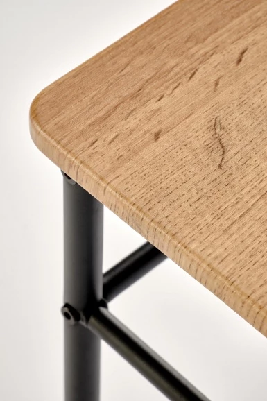 Design Plus Studio Kuchni & Salon Meblowy | FAUST 3 zestaw stół + 4 krzesła dąb naturalny / czarny (1p1kpl) | 5905248134720