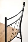 Design Plus Studio Kuchni & Salon Meblowy | FAUST 3 zestaw stół + 4 krzesła dąb naturalny / czarny (1p1kpl) | 5905248134720