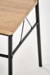 Design Plus Studio Kuchni & Salon Meblowy | FAUST 3 zestaw stół + 4 krzesła dąb naturalny / czarny (1p1kpl) | 5905248134720