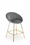 Design Plus Studio Kuchni & Salon Meblowy | H112 hoker popielaty / złoty (2p2szt) | 2010001196235
