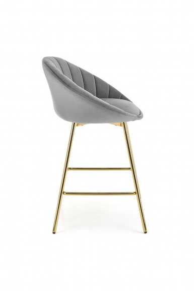 Design Plus Studio Kuchni & Salon Meblowy | H112 hoker popielaty / złoty (2p2szt) | 2010001196235
