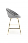 Design Plus Studio Kuchni & Salon Meblowy | H112 hoker popielaty / złoty (2p2szt) | 2010001196235