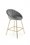 Design Plus Studio Kuchni & Salon Meblowy | H112 hoker popielaty / złoty (2p2szt) | 2010001196235