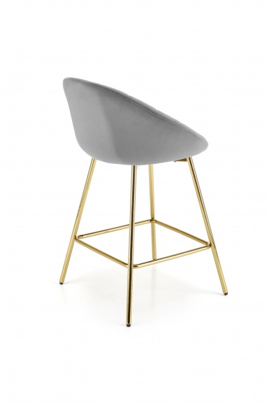 Design Plus Studio Kuchni & Salon Meblowy | H112 hoker popielaty / złoty (2p2szt) | 2010001196235