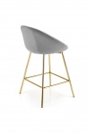 Design Plus Studio Kuchni & Salon Meblowy | H112 hoker popielaty / złoty (2p2szt) | 2010001196235
