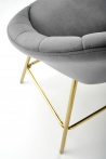 Design Plus Studio Kuchni & Salon Meblowy | H112 hoker popielaty / złoty (2p2szt) | 2010001196235
