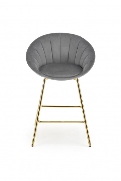 Design Plus Studio Kuchni & Salon Meblowy | H112 hoker popielaty / złoty (2p2szt) | 2010001196235
