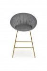Design Plus Studio Kuchni & Salon Meblowy | H112 hoker popielaty / złoty (2p2szt) | 2010001196235