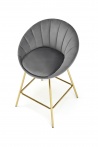 Design Plus Studio Kuchni & Salon Meblowy | H112 hoker popielaty / złoty (2p2szt) | 2010001196235