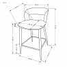Design Plus Studio Kuchni & Salon Meblowy | H114 hoker popielaty / orzechowy (1p2szt) | 2010001196266
