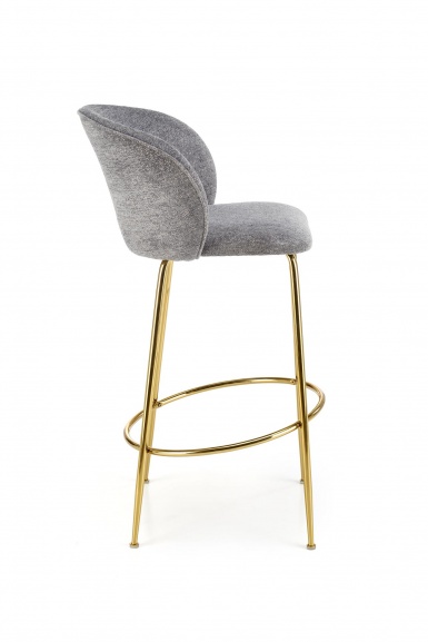 Design Plus Studio Kuchni & Salon Meblowy | H116 hoker popielaty / złoty (1p2szt) | 2010001196303