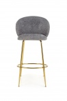 Design Plus Studio Kuchni & Salon Meblowy | H116 hoker popielaty / złoty (1p2szt) | 2010001196303