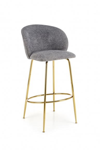Design Plus Studio Kuchni & Salon Meblowy | H116 hoker popielaty / złoty (1p2szt) | 2010001196303