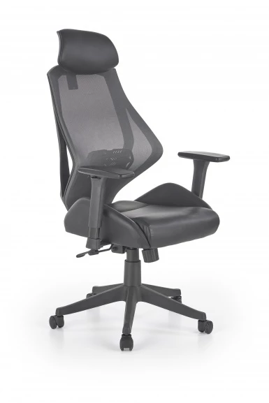 Design Plus Studio Kuchni & Salon Meblowy | HASEL fotel gabinetowy czarny / popiel | 2010001160113