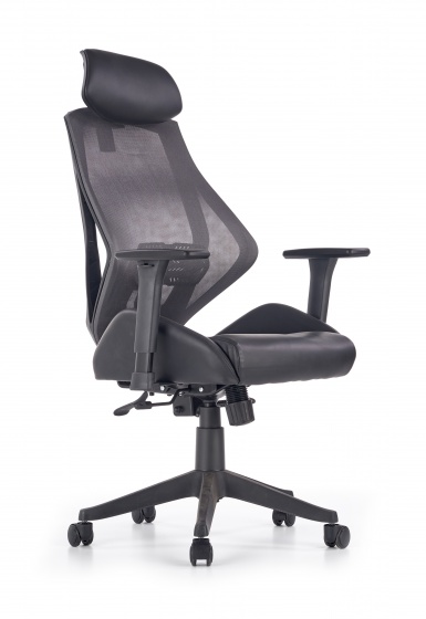 Design Plus Studio Kuchni & Salon Meblowy | HASEL fotel gabinetowy czarny / popiel | 2010001160113