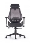 Design Plus Studio Kuchni & Salon Meblowy | HASEL fotel gabinetowy czarny / popiel | 2010001160113