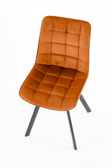 Design Plus Studio Kuchni & Salon Meblowy | K332 krzesło nogi - czarne, siedzisko - cynamonowy (1p2szt) | 2010001201564