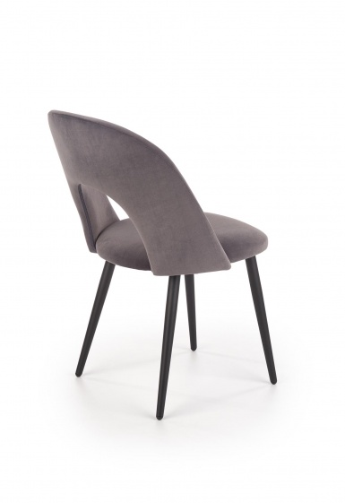 Design Plus Studio Kuchni & Salon Meblowy | K384 krzesło popielaty / czarny (1p4szt) | 2010001177784