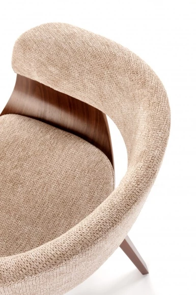 Design Plus Studio Kuchni & Salon Meblowy | K545 krzesło beżowy / orzechowy (1p1szt) | 2010001201755