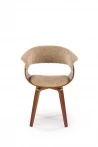 Design Plus Studio Kuchni & Salon Meblowy | K545 krzesło beżowy / orzechowy (1p1szt) | 2010001201755
