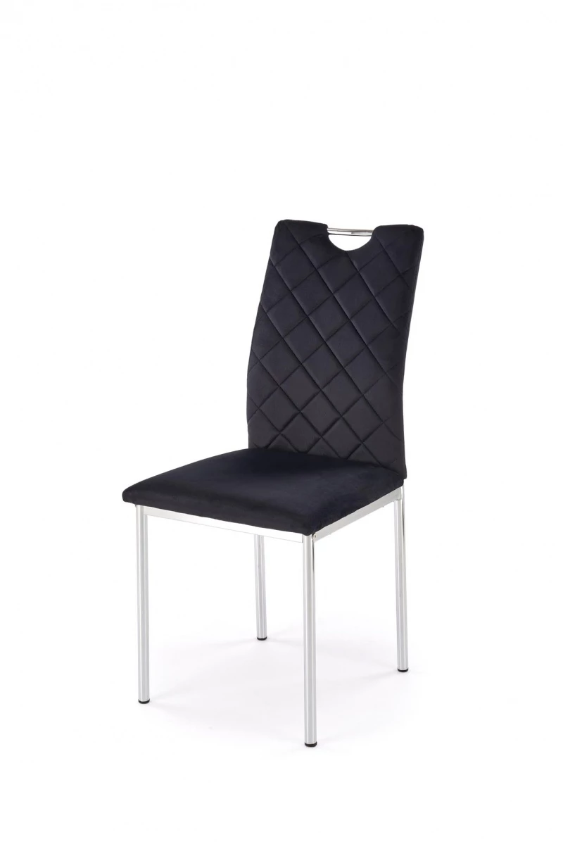 Design Plus Studio Kuchni & Salon Meblowy | K578 krzesło czarny / srebrny (1p4szt) | 5905248136045