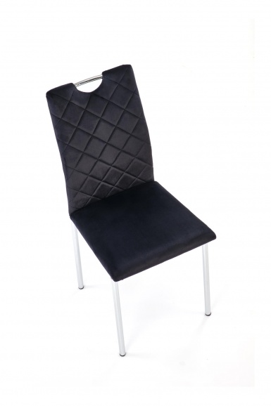 Design Plus Studio Kuchni & Salon Meblowy | K578 krzesło czarny / srebrny (1p4szt) | 5905248136045