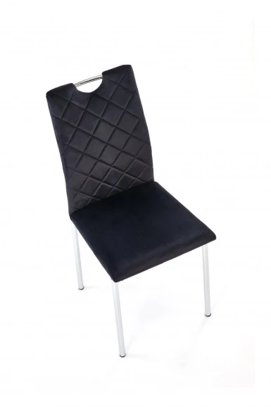 Design Plus Studio Kuchni & Salon Meblowy | K578 krzesło czarny / srebrny (1p4szt) | 5905248136045