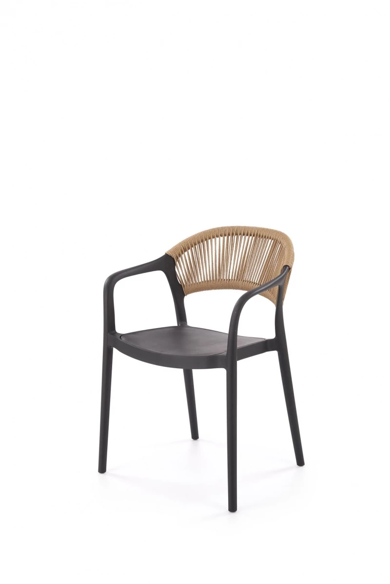 Design Plus Studio Kuchni & Salon Meblowy | K582 krzesło czarny / naturalny (1p4szt) | 5905248136144