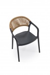 Design Plus Studio Kuchni & Salon Meblowy | K582 krzesło czarny / naturalny (1p4szt) | 5905248136144