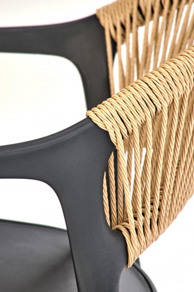 Design Plus Studio Kuchni & Salon Meblowy | K582 krzesło czarny / naturalny (1p4szt) | 5905248136144