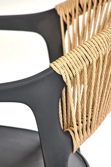 Design Plus Studio Kuchni & Salon Meblowy | K582 krzesło czarny / naturalny (1p4szt) | 5905248136144