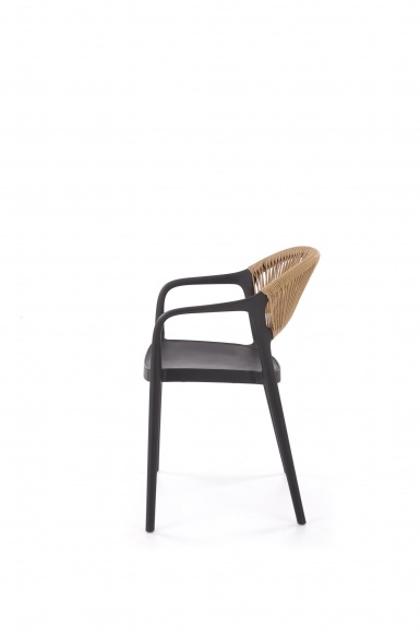 Design Plus Studio Kuchni & Salon Meblowy | K582 krzesło czarny / naturalny (1p4szt) | 5905248136144