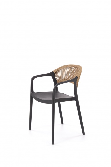 Design Plus Studio Kuchni & Salon Meblowy | K582 krzesło czarny / naturalny (1p4szt) | 5905248136144