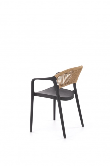 Design Plus Studio Kuchni & Salon Meblowy | K582 krzesło czarny / naturalny (1p4szt) | 5905248136144