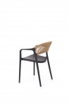 Design Plus Studio Kuchni & Salon Meblowy | K582 krzesło czarny / naturalny (1p4szt) | 5905248136144