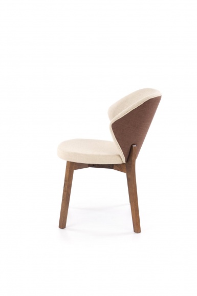 Design Plus Studio Kuchni & Salon Meblowy | K583 krzesło, orzechowy / brązowy / beżowy (1p2szt) | 5905248136342