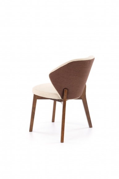 Design Plus Studio Kuchni & Salon Meblowy | K583 krzesło, orzechowy / brązowy / beżowy (1p2szt) | 5905248136342