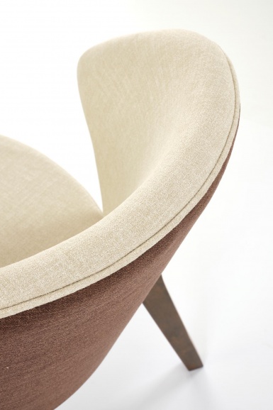 Design Plus Studio Kuchni & Salon Meblowy | K583 krzesło, orzechowy / brązowy / beżowy (1p2szt) | 5905248136342