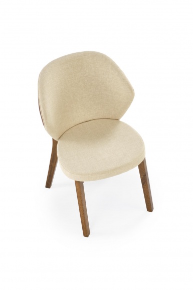 Design Plus Studio Kuchni & Salon Meblowy | K583 krzesło, orzechowy / brązowy / beżowy (1p2szt) | 5905248136342