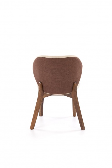 Design Plus Studio Kuchni & Salon Meblowy | K583 krzesło, orzechowy / brązowy / beżowy (1p2szt) | 5905248136342