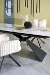 Design Plus Studio Kuchni & Salon Meblowy | LUCIANO stół rozkładany, blat: biały marmur (2p1szt) | 5905248134591