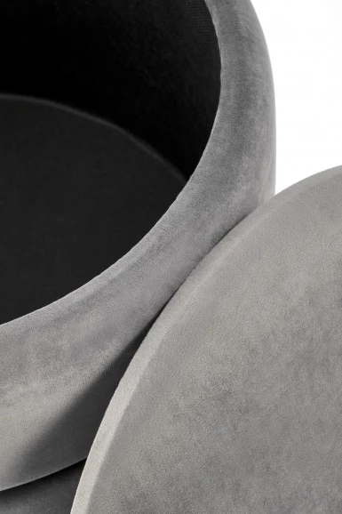 Design Plus Studio Kuchni & Salon Meblowy | MINTY pufa popielaty / złoty (1p1szt) | 2010001176152