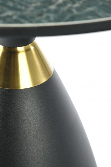 Design Plus Studio Kuchni & Salon Meblowy | MORENA ława zielony marmur / czarny / złoty (1p1szt) | 2010001196143