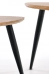 Design Plus Studio Kuchni & Salon Meblowy | NICEA 2, zestaw 2 ław dąb złoty/czarny (2p1szt) | 2010001184836