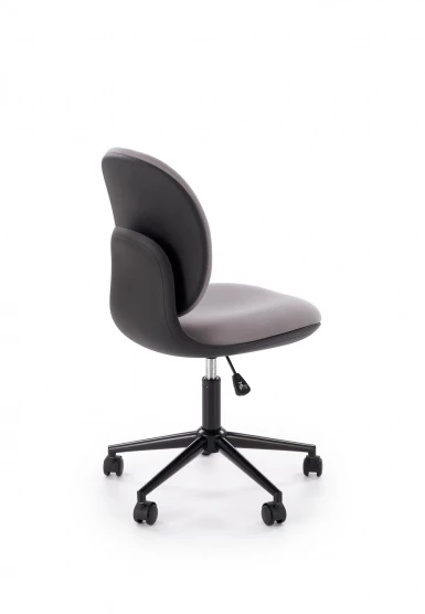 Design Plus Studio Kuchni & Salon Meblowy | ORION fotel młodzieżowy, czarny - popielaty (1p1szt) | 5905248135796